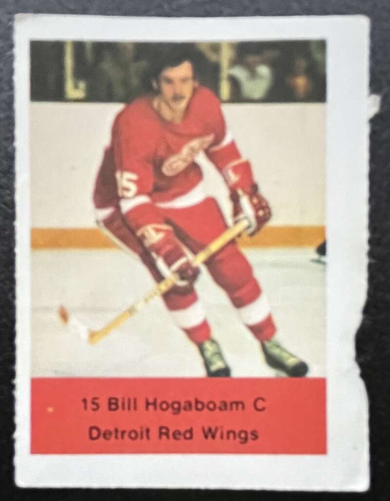 1974-75 Loblaws Hockey Sticker Bill Hogsboam Red Wings V75983 Image 1