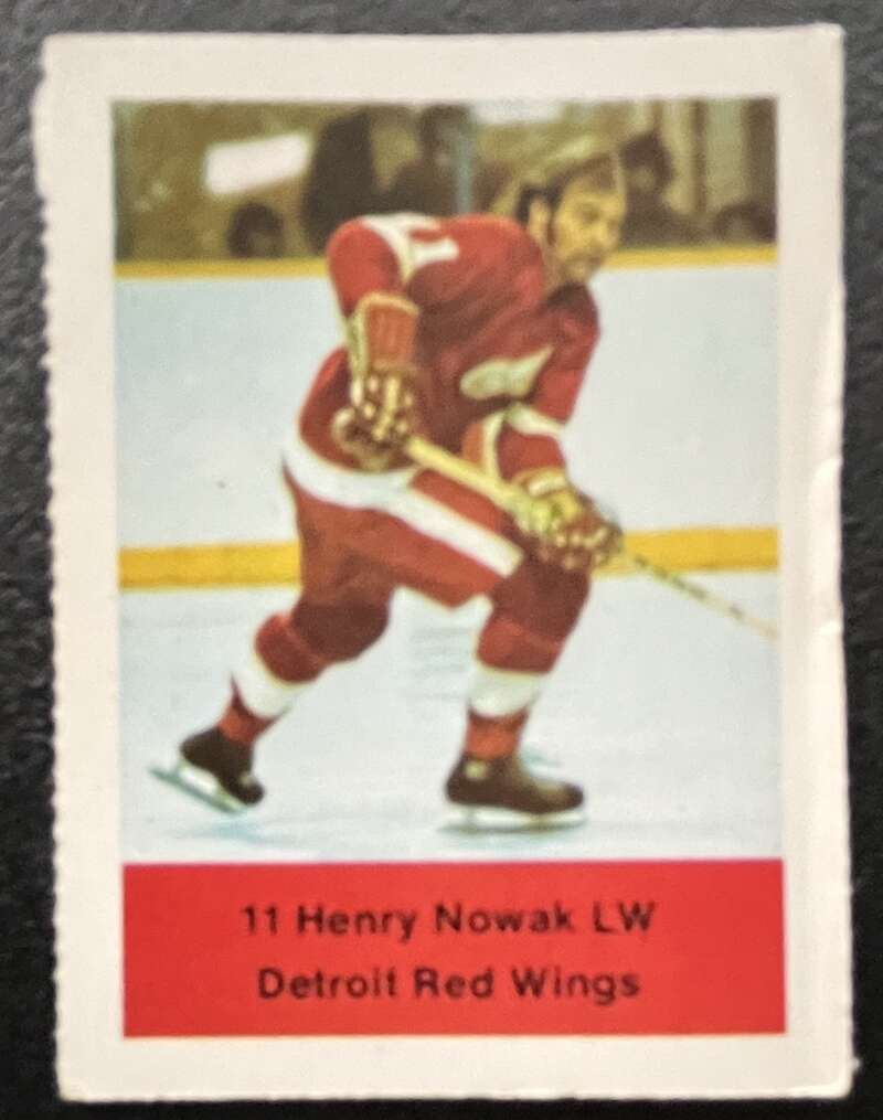 1974-75 Loblaws Hockey Sticker Henry Nowak Red Wings V75988 Image 1