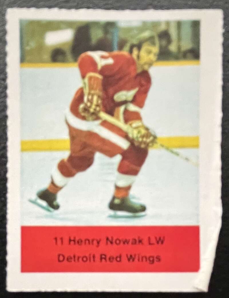 1974-75 Loblaws Hockey Sticker Henry Nowak Red Wings V75990 Image 1