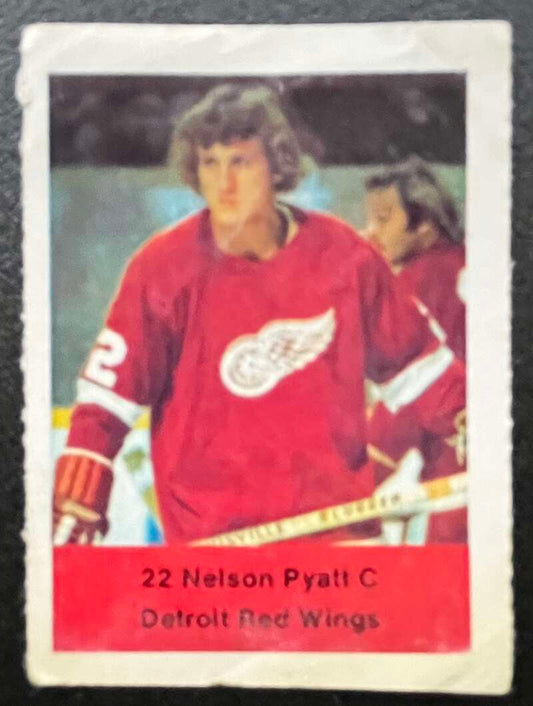 1974-75 Loblaws Hockey Sticker Nelson Pyatt Red Wings  V75992 Image 1