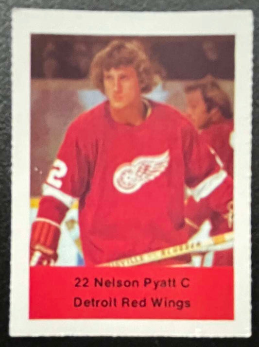 1974-75 Loblaws Hockey Sticker Nelson Pyatt Red Wings  V75993 Image 1