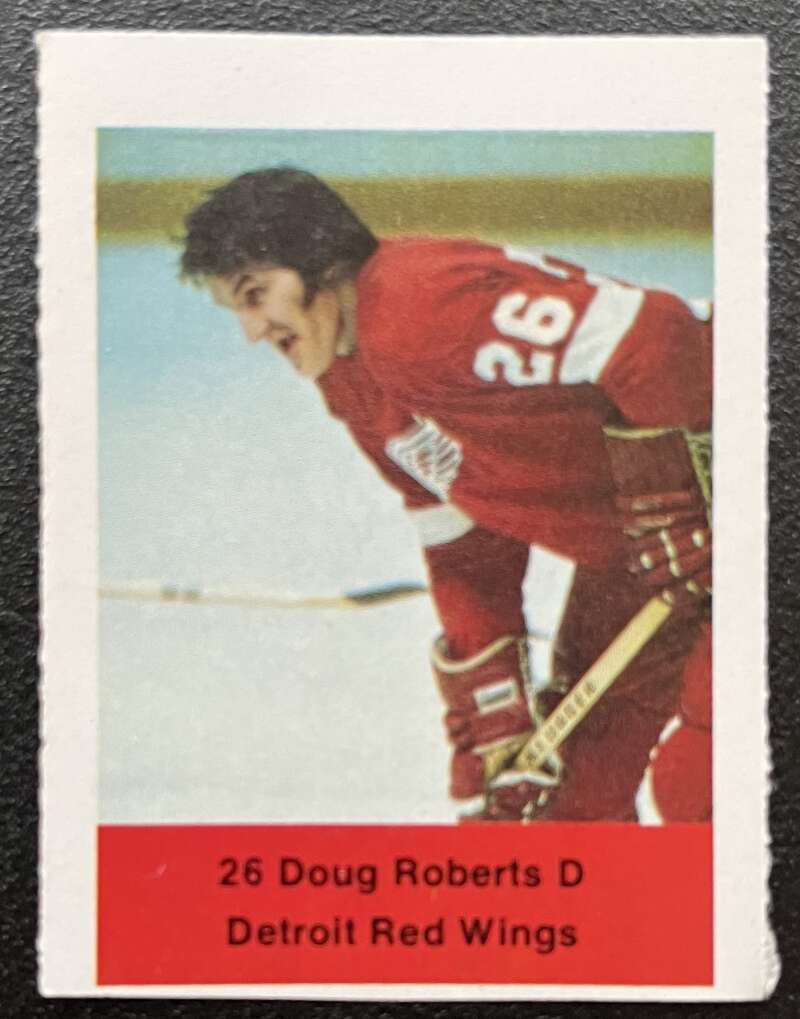 1974-75 Loblaws Hockey Sticker Doug Roberts Red Wings V75996 Image 1
