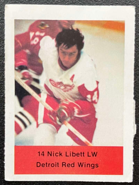 1974-75 Loblaws Hockey Sticker Nick Libett Red Wings  V75708 Image 1