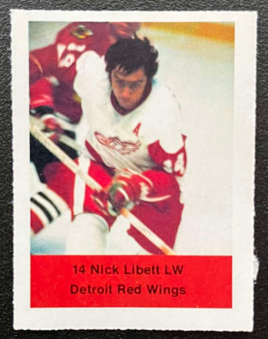 1974-75 Loblaws Hockey Sticker Nick Libett Red Wings  V75709 Image 1