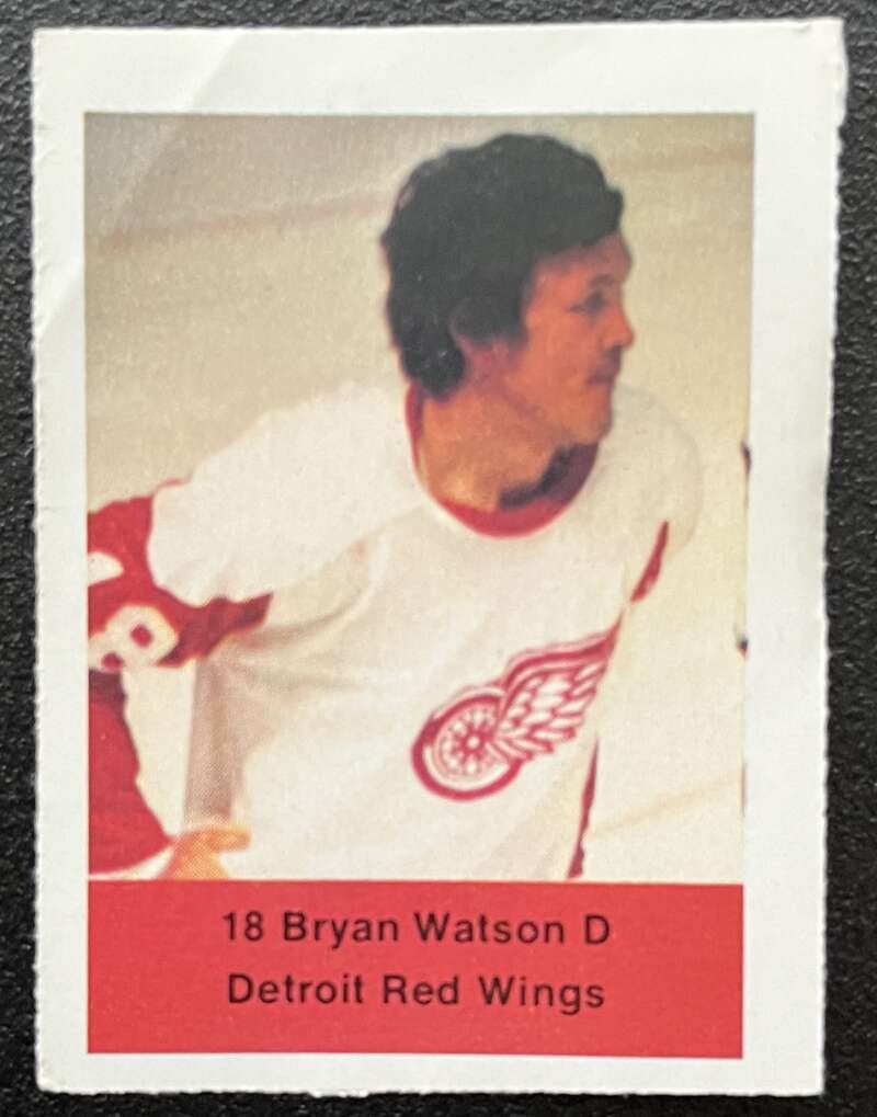 1974-75 Loblaws Hockey Sticker Bryan Watson Red Wings V75710 Image 1