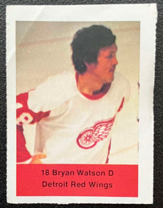1974-75 Loblaws Hockey Sticker Bryan Watson Red Wings  V75710 Image 1