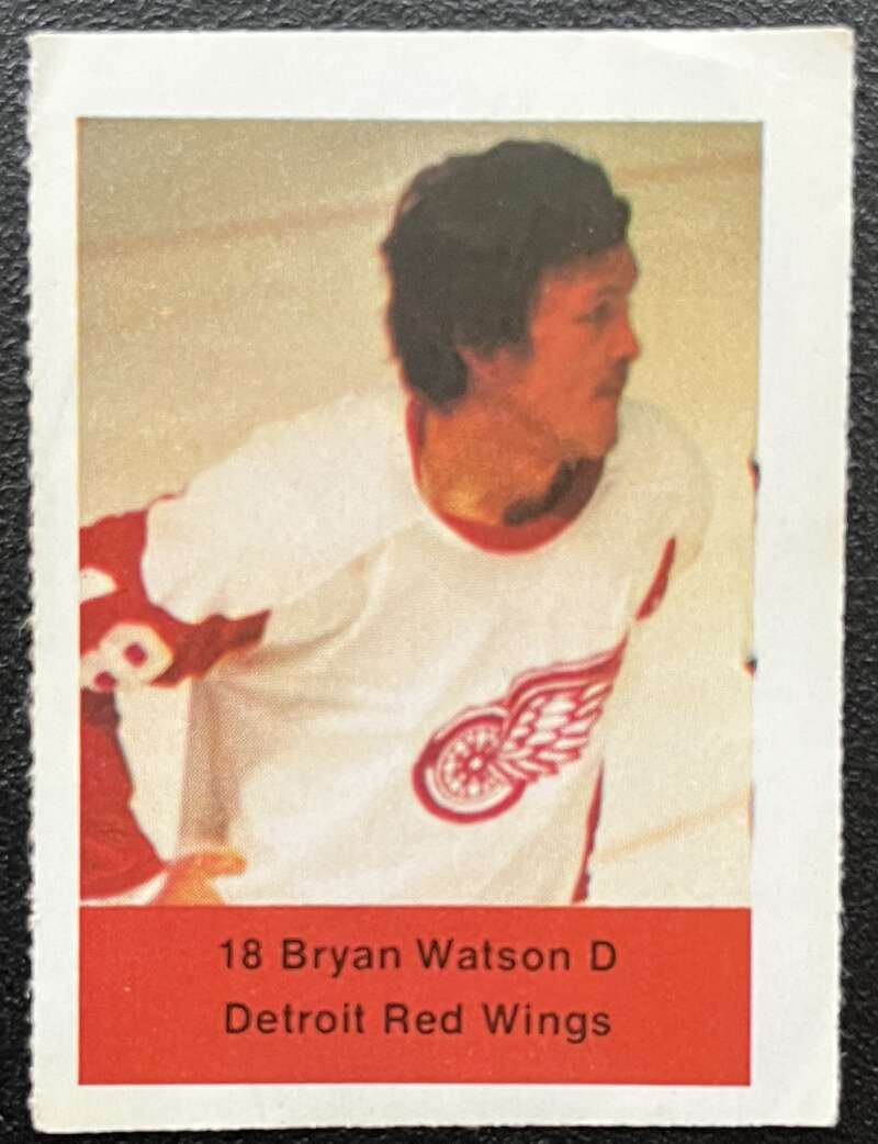 1974-75 Loblaws Hockey Sticker Bryan Watson Red Wings V75711 Image 1