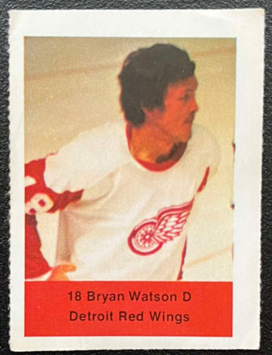 1974-75 Loblaws Hockey Sticker Bryan Watson Red Wings  V75711 Image 1