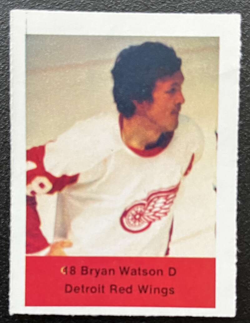 1974-75 Loblaws Hockey Sticker Bryan Watson Red Wings V75712 Image 1