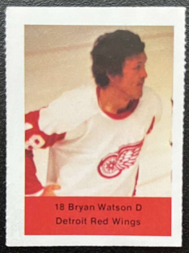 1974-75 Loblaws Hockey Sticker Bryan Watson Red Wings V75713 Image 1