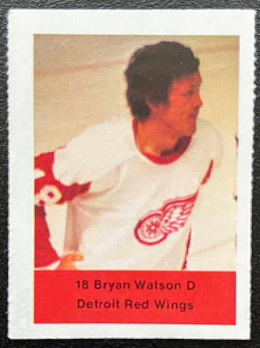 1974-75 Loblaws Hockey Sticker Bryan Watson Red Wings  V75713 Image 1