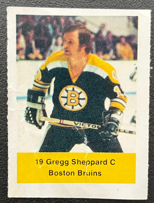 1974-75 Loblaws Hockey Sticker Gregg Sheppard Bruins V75714 Image 1