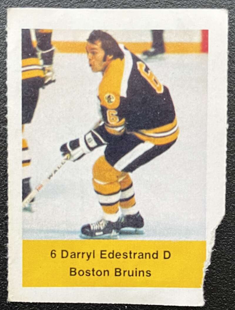 1974-75 Loblaws Hockey Sticker Darryl Edestrand Bruins V75715 Image 1