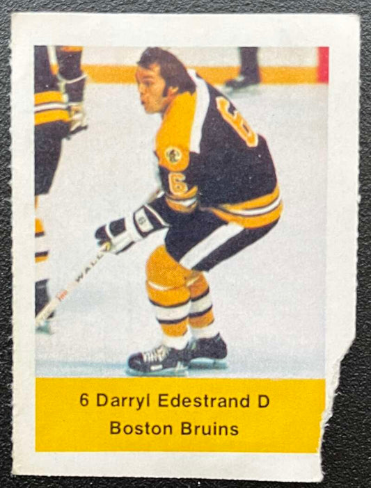 1974-75 Loblaws Hockey Sticker Darryl Edestrand Bruins V75715 Image 1