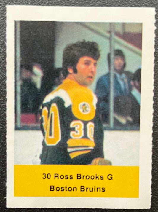 1974-75 Loblaws Hockey Sticker Ross Brooks Bruins V75717 Image 1