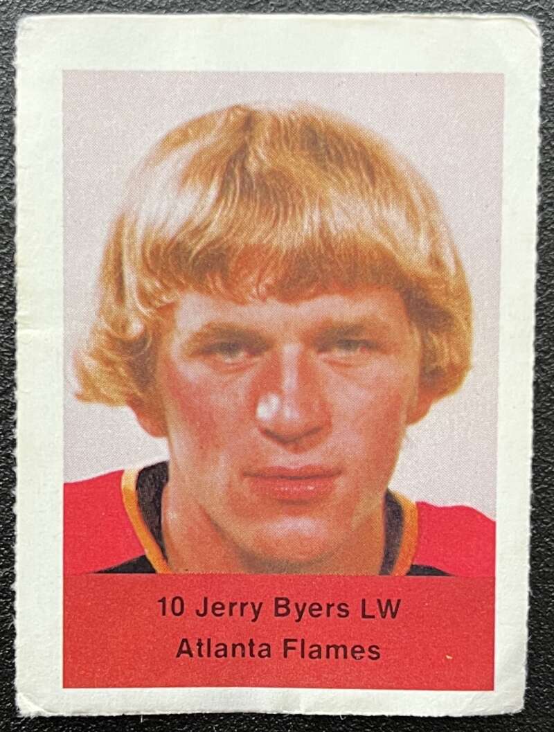 1974-75 Loblaws Hockey Sticker Jerry Byers Flames V75761 Image 1