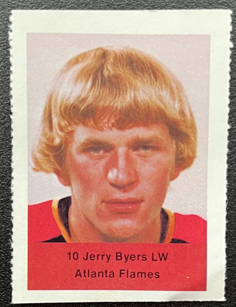 1974-75 Loblaws Hockey Sticker Jerry Byers Flames V75763 Image 1