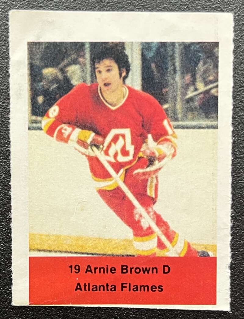 1974-75 Loblaws Hockey Sticker Arnie Brown Flames V75765 Image 1