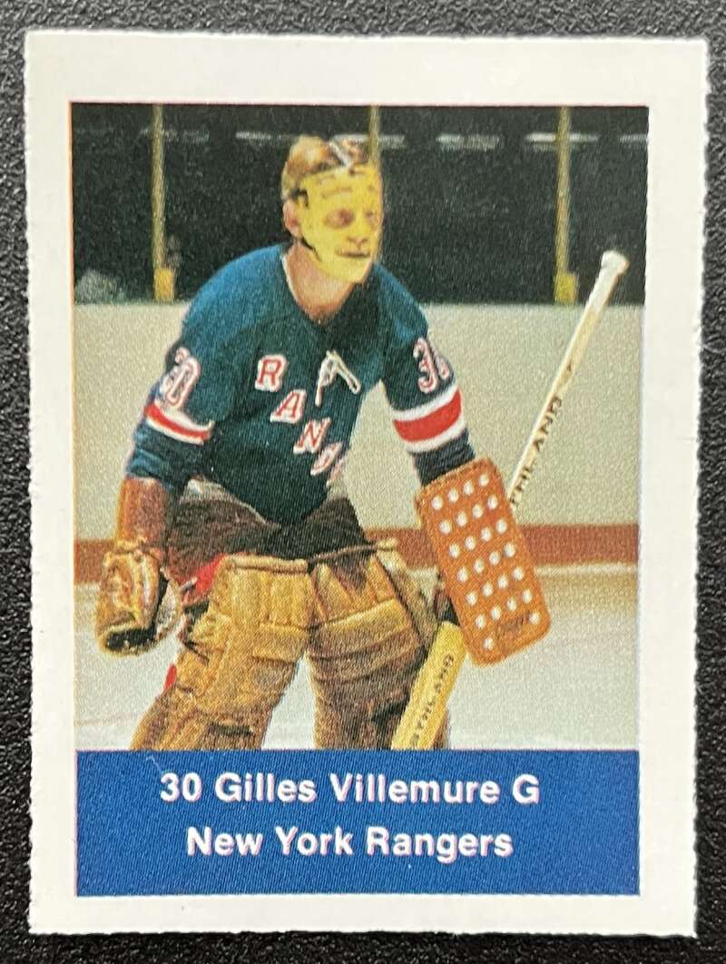 1974-75 Loblaws Hockey Sticker Gilles Villemure Rangers V75783 Image 1