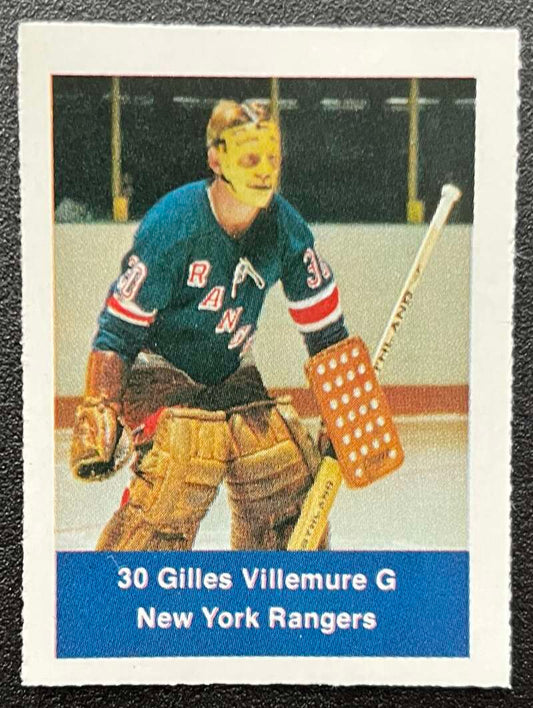 1974-75 Loblaws Hockey Sticker Gilles Villemure Rangers V75783 Image 1