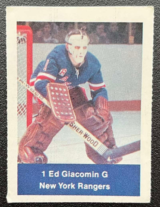 1974-75 Loblaws Hockey Sticker Ed Giacomin Rangers V75791 Image 1