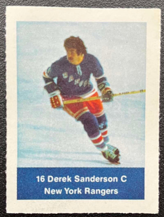 1974-75 Loblaws Hockey Sticker Derek Sanderson Rangers V75792 Image 1