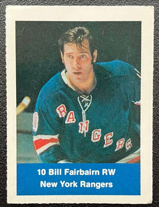 1974-75 Loblaws Hockey Sticker Bill Fairbairn Rangers V75794 Image 1
