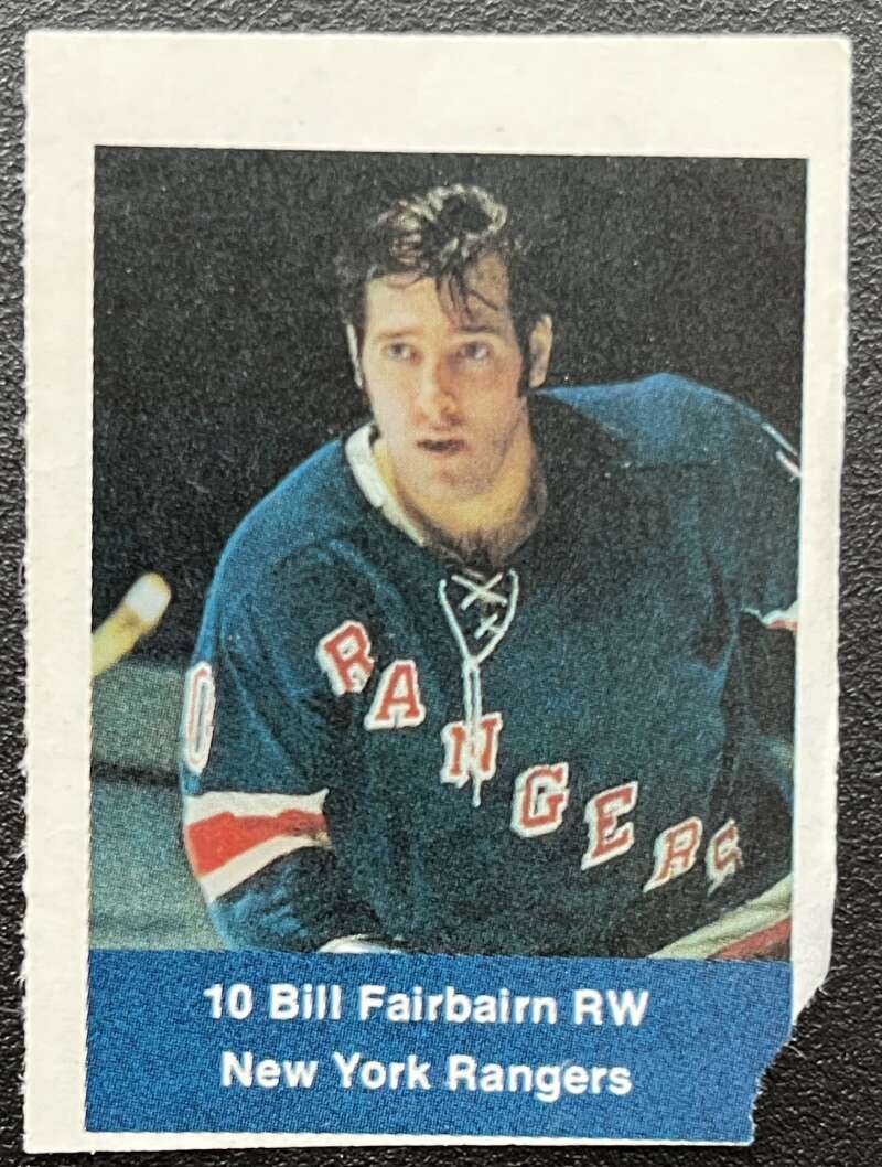 1974-75 Loblaws Hockey Sticker Bill Fairbairn Rangers V75795 Image 1