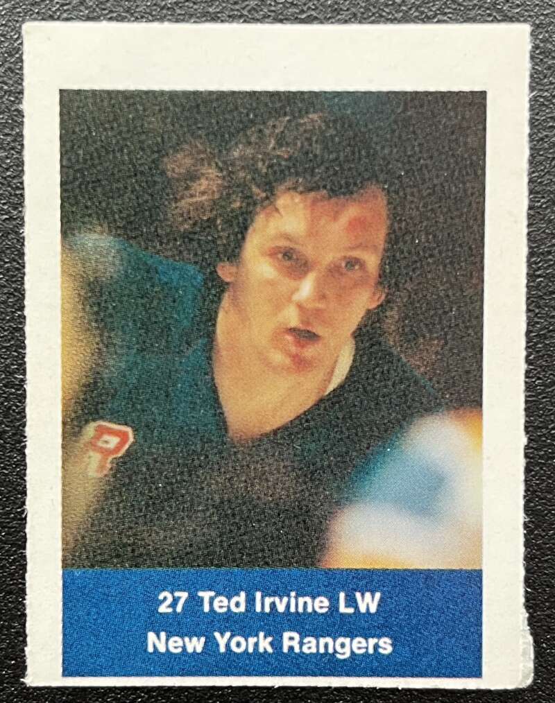 1974-75 Loblaws Hockey Sticker Ted Irvine Rangers V75800 Image 1