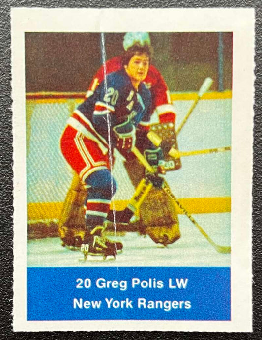 1974-75 Loblaws Hockey Sticker Greg Polis Rangers V75806 Image 1
