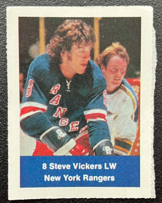 1974-75 Loblaws Hockey Sticker Steve Vickers Rangers V75818 Image 1