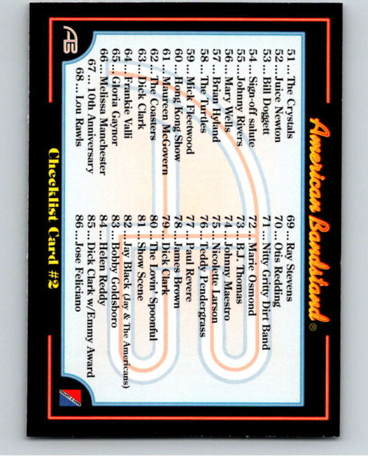1993 American Bandstand #91 Checklist 2 V76731 Image 1