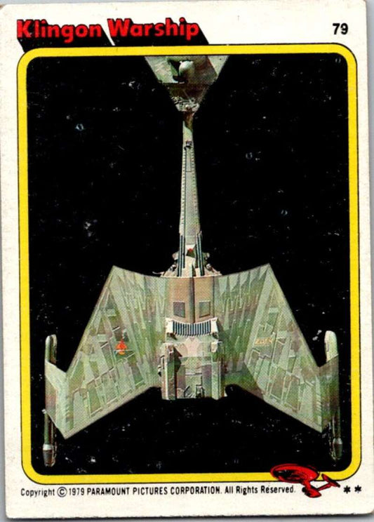 1979 Star Trek The Motion Picture #79 Klingon Warship V76940 Image 1