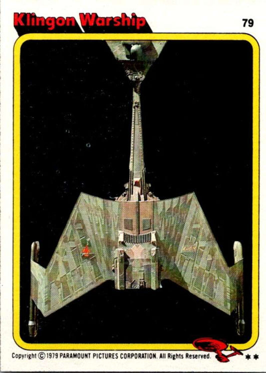 1979 Star Trek The Motion Picture #79 Klingon Warship V76941 Image 1