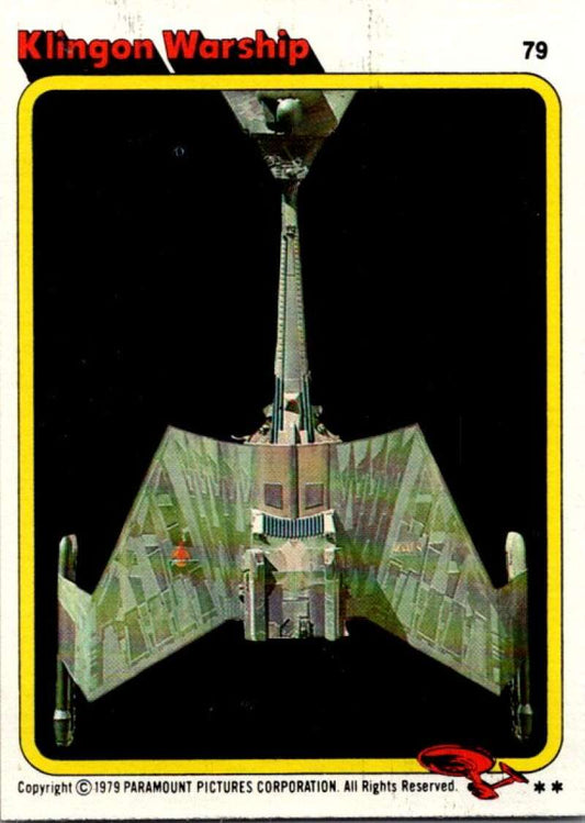 1979 Star Trek The Motion Picture #79 Klingon Warship V76942 Image 1
