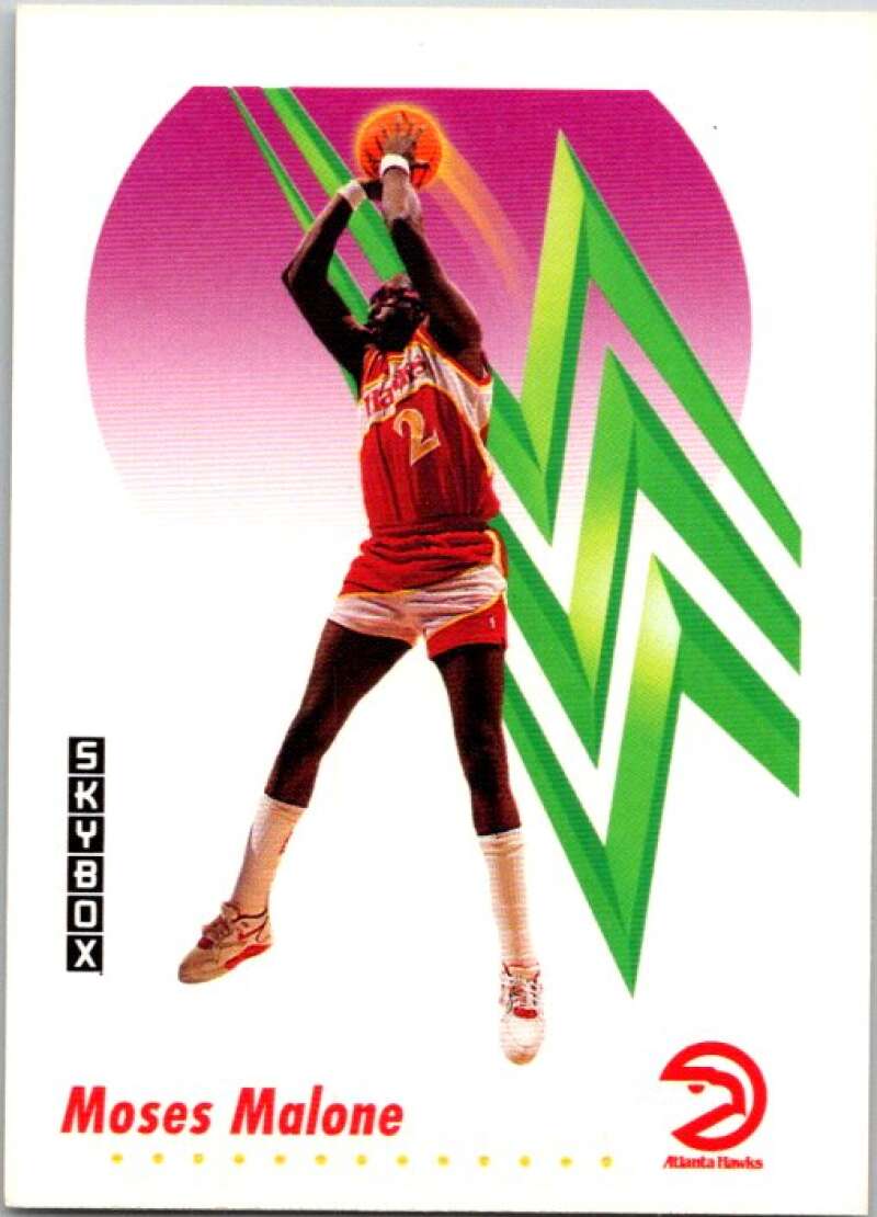 1991-92 SkyBox #4 Moses Malone Atlanta Hawks V76966 Image 1