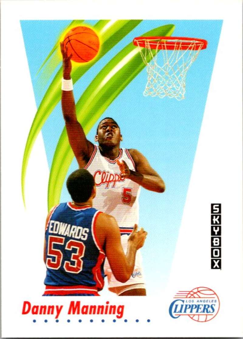 1991-92 SkyBox #127 Danny Manning Los Angeles Clippers V77058 Image 1