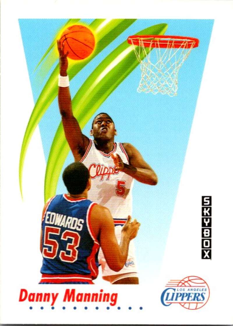 1991-92 SkyBox #127 Danny Manning Los Angeles Clippers V77059 Image 1