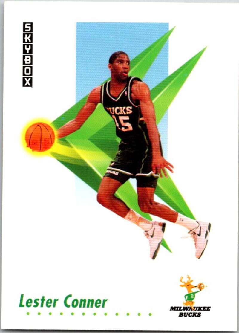 1991-92 SkyBox #156 Lester Conner Milwaukee Bucks V77102 Image 1