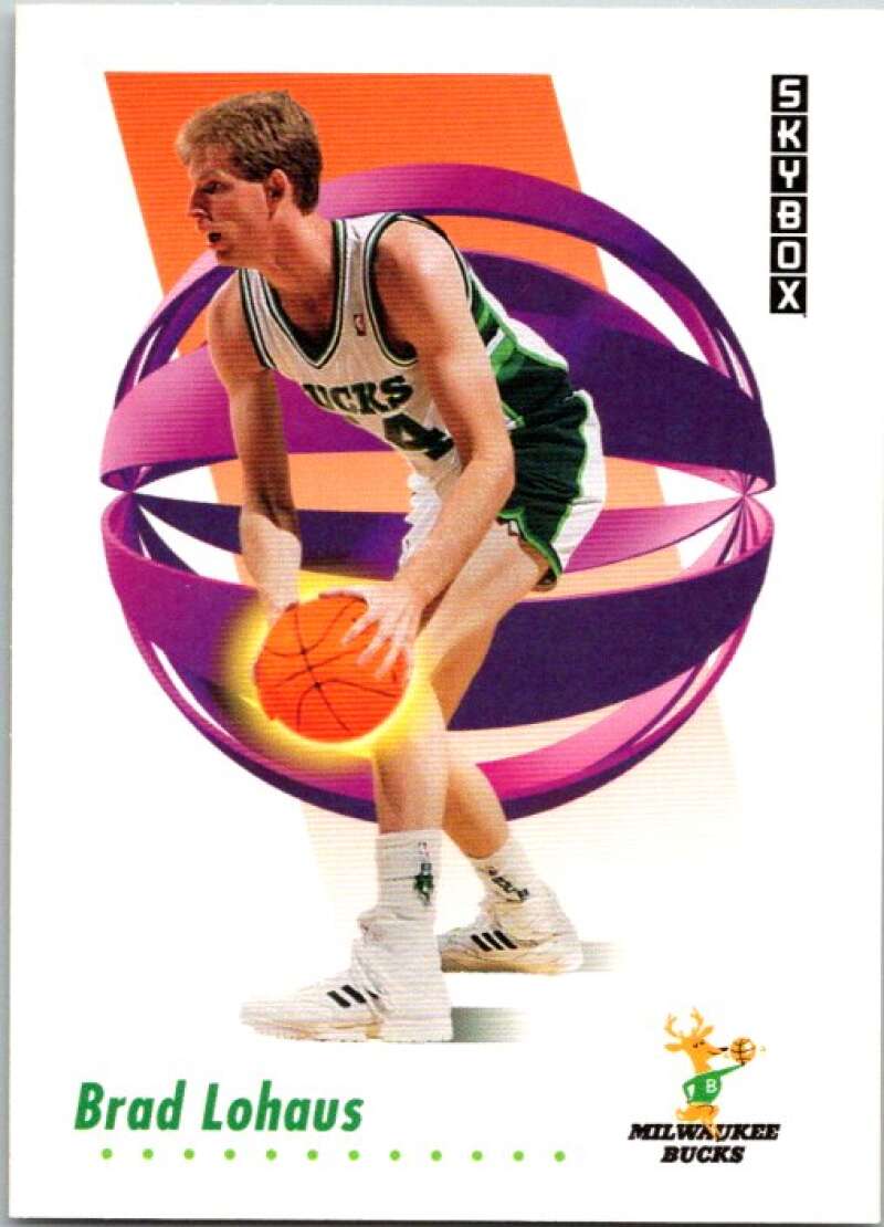 1991-92 SkyBox #160 Brad Lohaus Milwaukee Bucks V77110 Image 1
