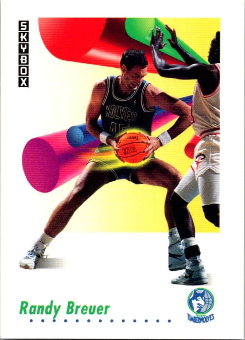 1991-92 SkyBox #166 Randy Breuer Minnesota Timberwolves V77120 Image 1