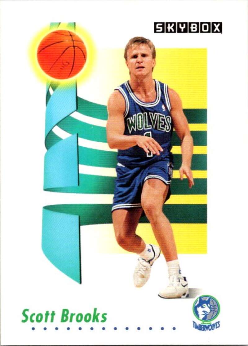 1991-92 SkyBox #167 Scott Brooks Minnesota Timberwolves V77121 Image 1