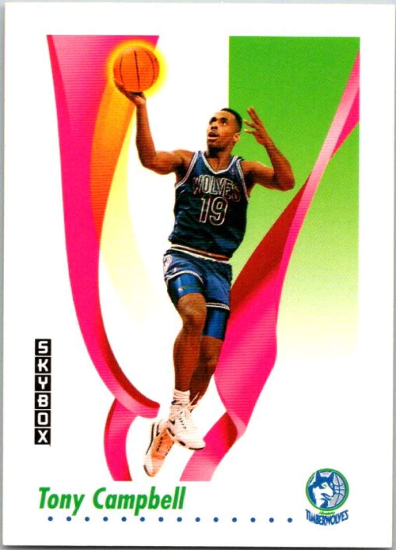 1991-92 SkyBox #168 Tony Campbell Minnesota Timberwolves V77122 Image 1