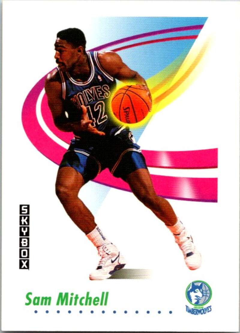 1991-92 SkyBox #171 Sam Mitchell Minnesota Timberwolves V77127 Image 1