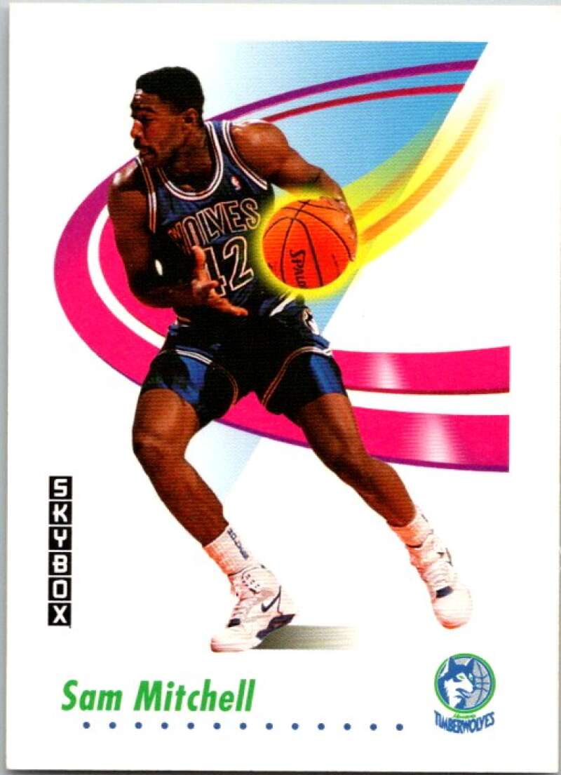 1991-92 SkyBox #171 Sam Mitchell Minnesota Timberwolves V77128 Image 1