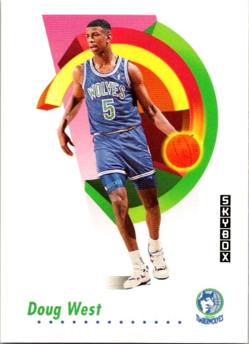 1991-92 SkyBox #176 Doug West Minnesota Timberwolves V77136 Image 1