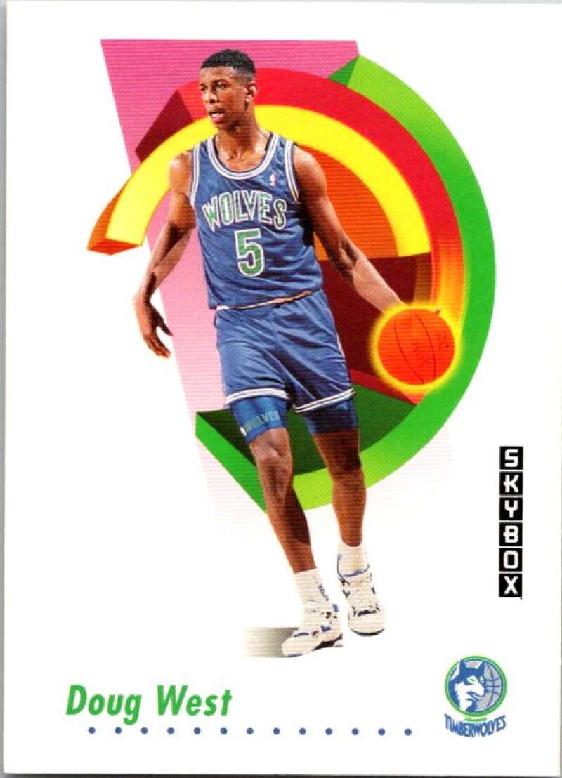 1991-92 SkyBox #176 Doug West Minnesota Timberwolves V77137 Image 1