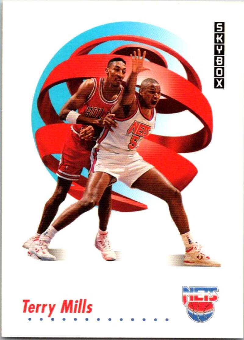 1991-92 SkyBox #184 Terry Mills RC Rookie New Jersey Nets V77150 Image 1