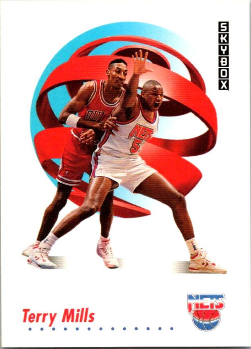 1991-92 SkyBox #184 Terry Mills RC Rookie New Jersey Nets V77151 Image 1