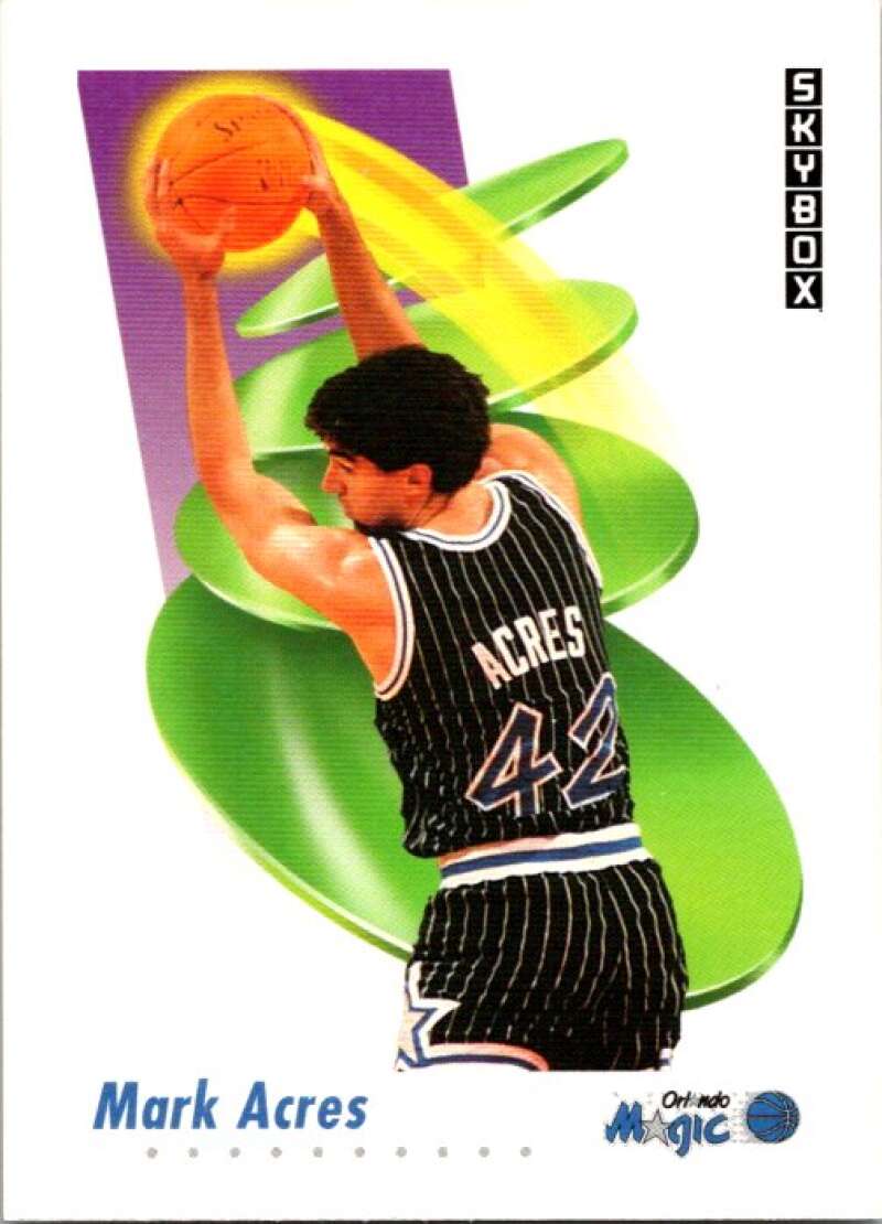 1991-92 SkyBox #199 Mark Acres Orlando Magic V77174 Image 1